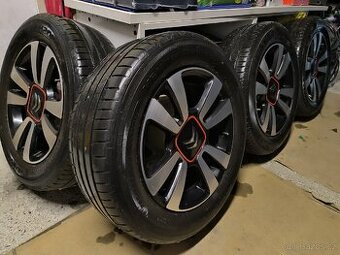 ALU kola Citroen C3 4x108 r16 Originál, letní pneu 6mm