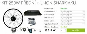 KIT 250W PŘEDNÍ + LI-ION SHARK AKU