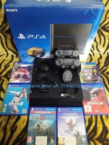 Herní konzole Playstation 4 500GB + 2 ovladače TOP STAV