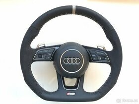 Audi volant s RS pádly šeda nit +12ti hodinovka - 1