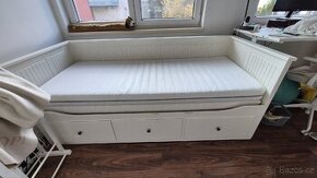 Rozkládací postel Ikea Hemnes, 3 šuplíky