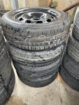 Plech disky 5x100 včetně letních pneu 195/65 R15