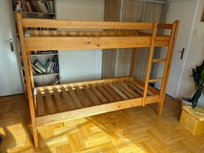 Dřevěná patrová postel 200x90