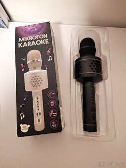 Karaoke mikrofon Teddies Bluetooth ,stříbrný, USB kabel