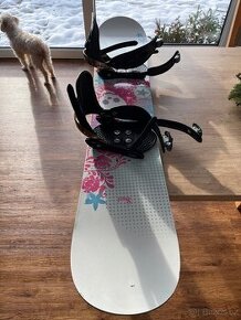 Snowboard 144cm + vázání M/L - 1