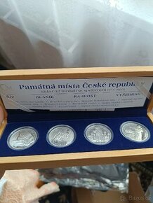 Sada 4 stříbrných pamětních medailí/mincí, rok 2010