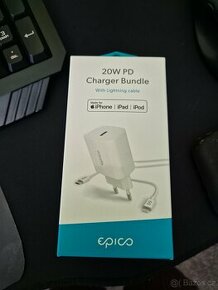 PRODÁNO Epico 20W nabíječka + USB-C/Lightning kabel IPHONE