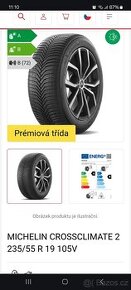 Celoroční Michelin CROSSCLIMATE 2. 235 55 R19 105V