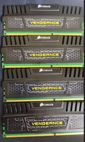 4x DDR3 4GB 1333 MHz s chladicími radiátory Corsair Vengeanc