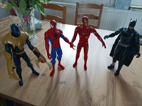 Iron man, Bat man, Spider man, Black panther