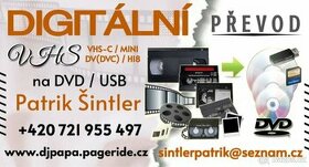 Převod VHS, VHS-C, Mini DV & Hi8 kazet