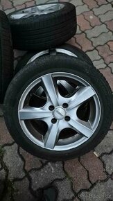 Dezent ALU kola 15" 4x100 s pneu letní Dunlop 185/55 R15 - 1