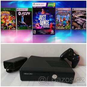 XBOX 360 Slim, 250GB, RGH, spoustu her viz fotky