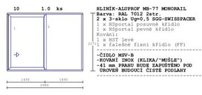 HS portál hliníkový oboustranná barva RAL 7012