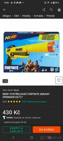 Nerf Fortnite a Roblox pistole viz foto