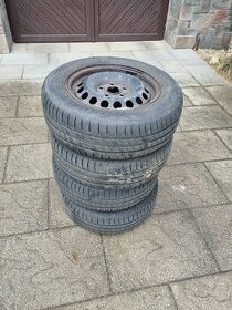 Plechové disky 6Jx15 H2 ET47 s pneu 195/65R15 91H