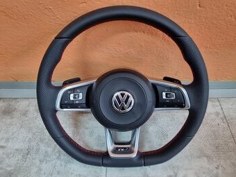 VOLANT VOLKSWAGEN R RLINE kožený ČERVENÉ PREŠÍVANIE - 1