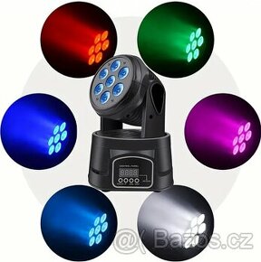 RGB LED pohyblivá party hlava s DMX a ovladačem - 1