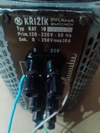 Regulačni autotransformator křižik 220v 10A