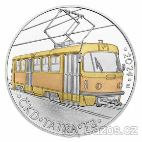 500 Kč Tramvaj ČKD Tatra T3 PROOF a BK -  ČNB