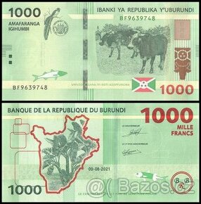 Burundi - 1000 Franc bankovka, 2023, UNC