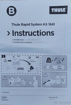 Kit Thule 1841 - CITROËN DS4 11- Crossback 16-