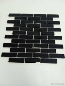 Mozaika, glazovaná, černá lesk, rozměr 73x22mm