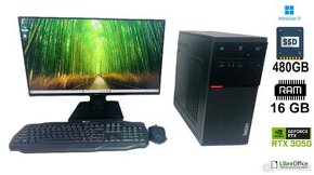 Herní sestava i5/480GB SSD/16GB RAM/RTX 3050 + monitor 24,5"