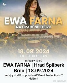 Vstupenka, EWA FARNA, BRNO