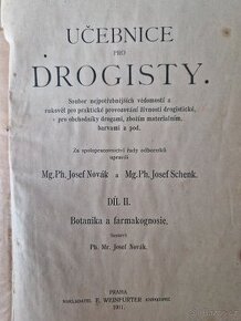 Učebnice pro drogisty farmaceuty a lékárníky 1911, 2 díly