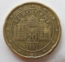20 Eurocentov Rakúsko 2002 pšeničnoražba, ponúknite cenu.