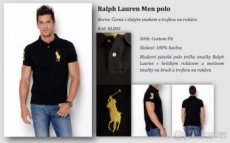 NOVÉ pánské polo triko Ralph Lauren - černé