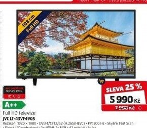 LED TV JVC 108CM DVB-T2