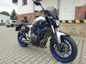 Prodám Yamaha MT-07 RACING BLUE , r. v. 2015,ČR, 14362km