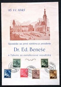 Příležitostné tisky 1945 dr. Beneš,  Slov. bratrství 1946