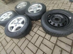 Alu kola Ford R14 komplet, letni pneu 185/65/14