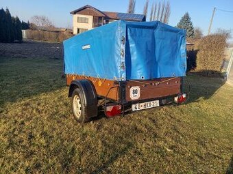 Prodám přívěsný vozík za auto vč. plachty - 1