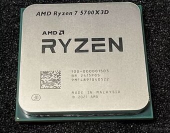 Ryzen 7 5700X3D, 8C/16T, 96MB 3D cache, bez chladice