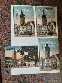 Staré kolorované pohlednice Č.Budějovice - 1