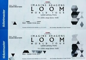 Obrázek k inzerátu: imagine dragons: stani u podia a nejlepsi sezení 9 a 11.6.25