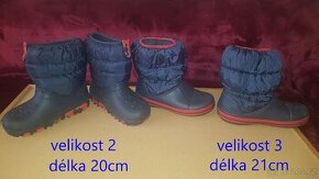 Dětské sněhule CROCS velikost 2 - 20cm nebo 3 - 21cm