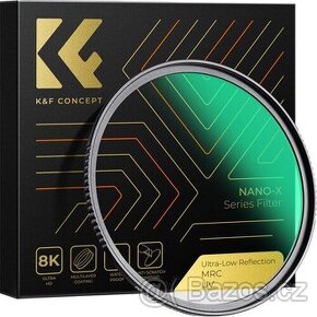 K&F 67MM,NANO-X series ultra-low reflection UV filtr nové