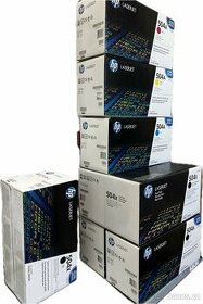 orig. tonery HP CE250X (504X), CE251A (504A), CE252A, CE253A