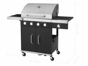 Nový GRILLMEISTER Plynový gril 19,7 kW, 4 + 1