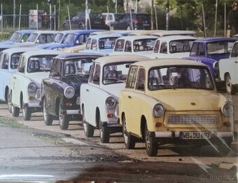 Plechová cedule velká retro 40x30 TRABANT DDR