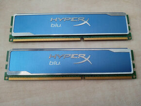 2X 2GB DDR3 1600MHz RAM Kingston HyperX Blu (Celkem 4GB RAM)