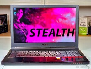 Herní notebook MSI STEALTH | GTX 1070 8GB | 2TB HDD | ZÁRUKA