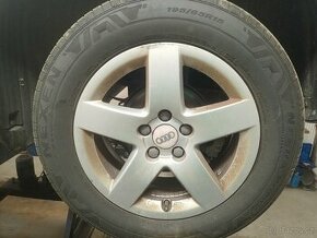 Prodám ALU kola 195/65R15 Audi A3. Pneu minimálně jeté