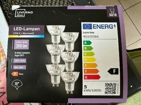 Usporné žárovky různé LED -GU 10/4.8 W 6 ks 190 kč,