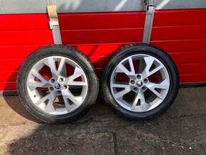 Original ALU kola ŠKODA POLAR 17" 7J ET45 + zimní 225/50/R17